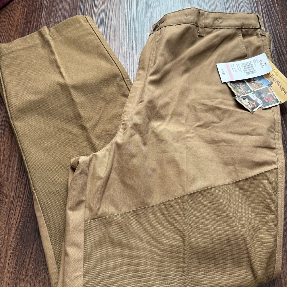 NEW Cabela's Men's Pants Boar Hide Unlined Hunting Brush Khaki/Brown • 40x32